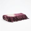 Best E.Marinella Burgundy And White Bergen Cashmere Throw