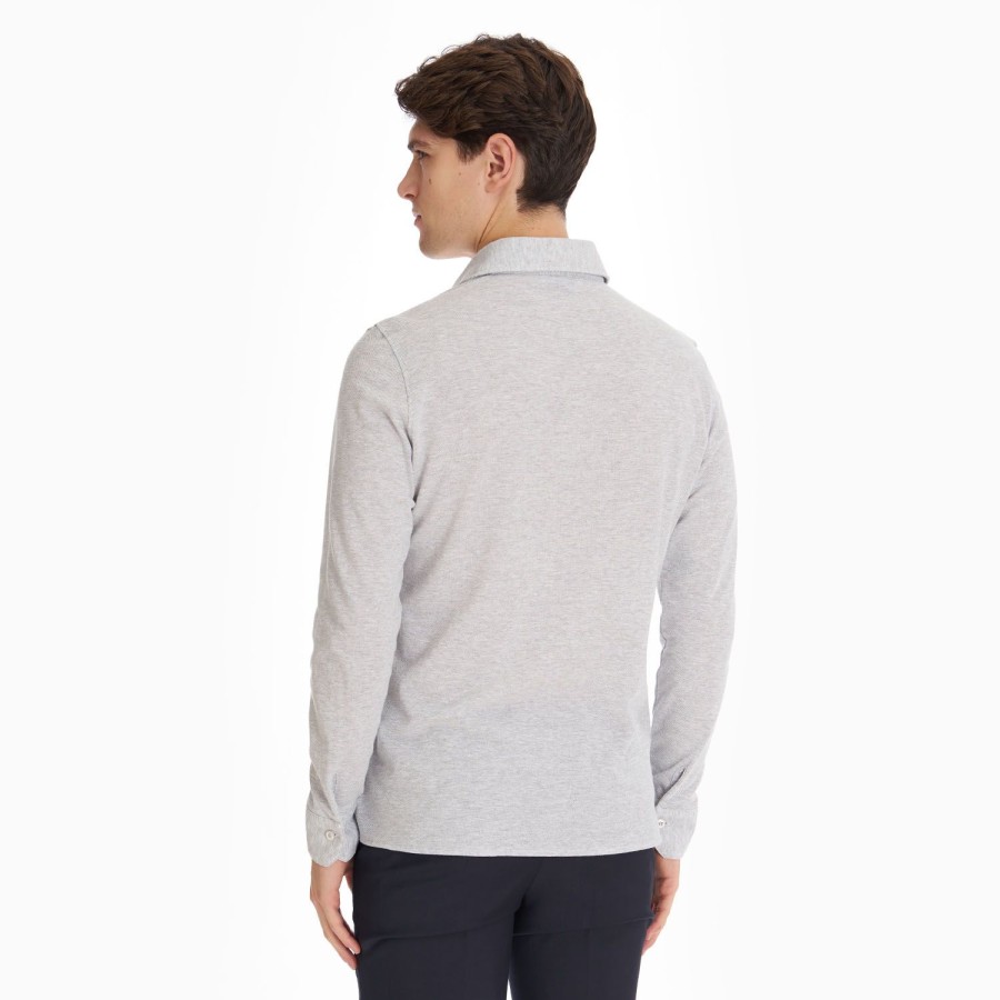 Wholesale E.Marinella Grey Shirt In Cotton And Cashmere