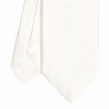 Online E.Marinella White Cerimonial Silk Satin Tie Polka Dot Pattern