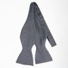 Online E.Marinella Dark Grey Silk Bowtie To Self-Tie - Small Flower Pattern