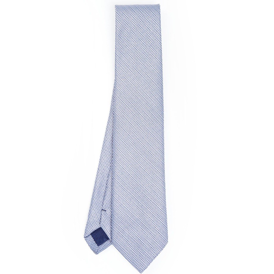 New E.Marinella Blue Ceremonial Jacquard Silk Tie