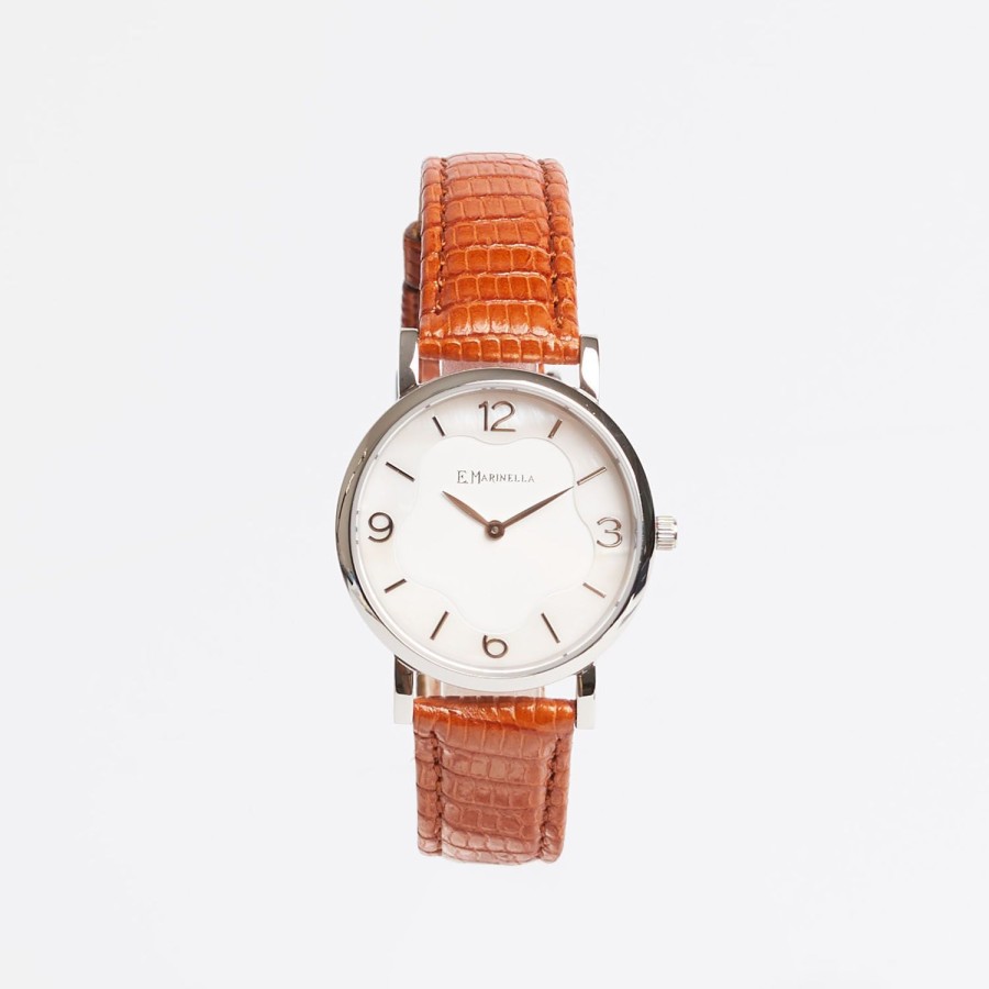 New E.Marinella Ladies' Orange Leather Watch