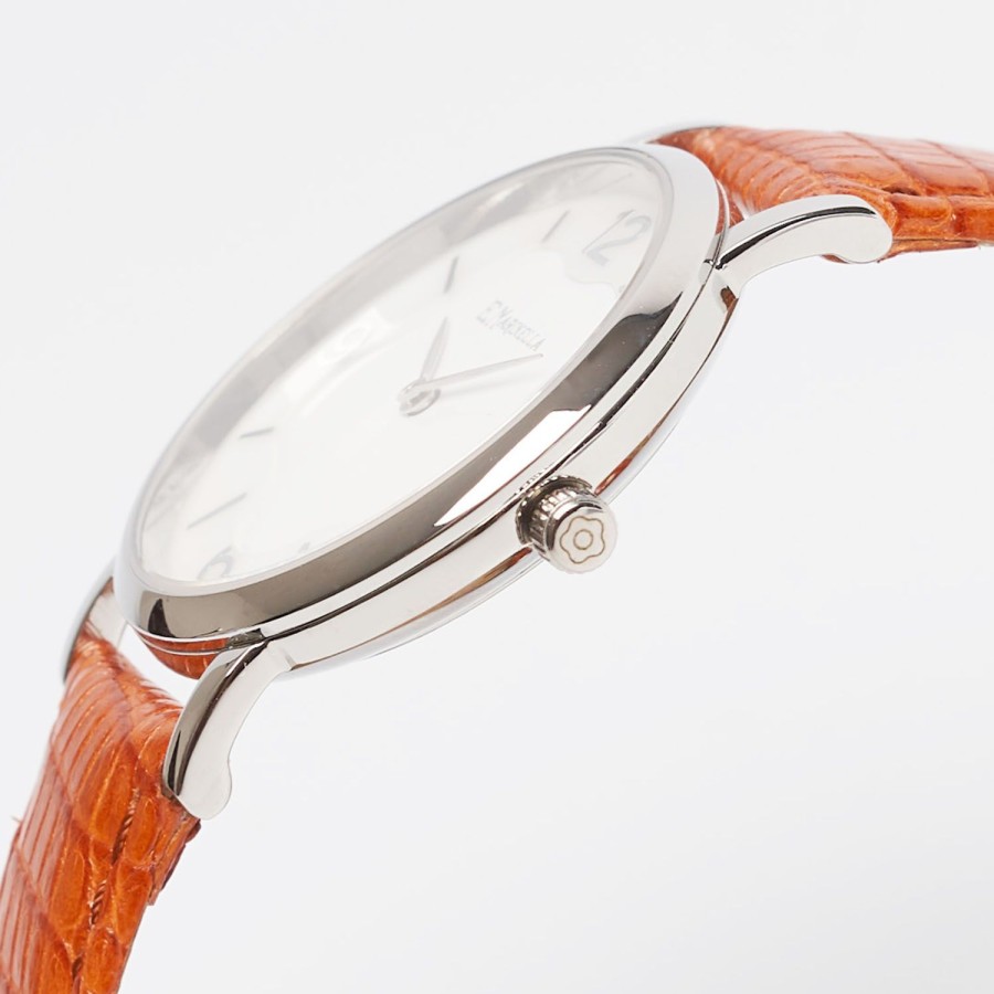 New E.Marinella Ladies' Orange Leather Watch