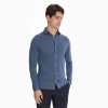 New E.Marinella Blue Shirt In Cotton And Cashmere