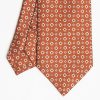 Online E.Marinella Light Brown Sartorial Classic Silk Tie Small Flower Pattern