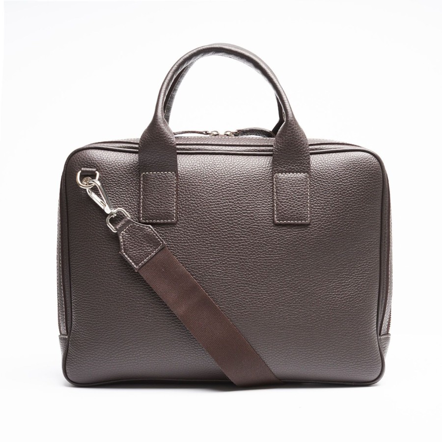 Wholesale E.Marinella Dark Brown Leather Briefcase