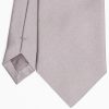 Best E.Marinella Light Grey Sartorial Jacquard Silk Tie - Solid Color