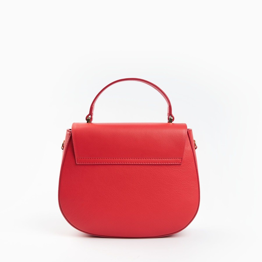 Wholesale E.Marinella Red Smooth Leather Cleo Bag