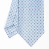 Best E.Marinella Light Blue Sartorial Classic Silk Tie - Small Flower Pattern