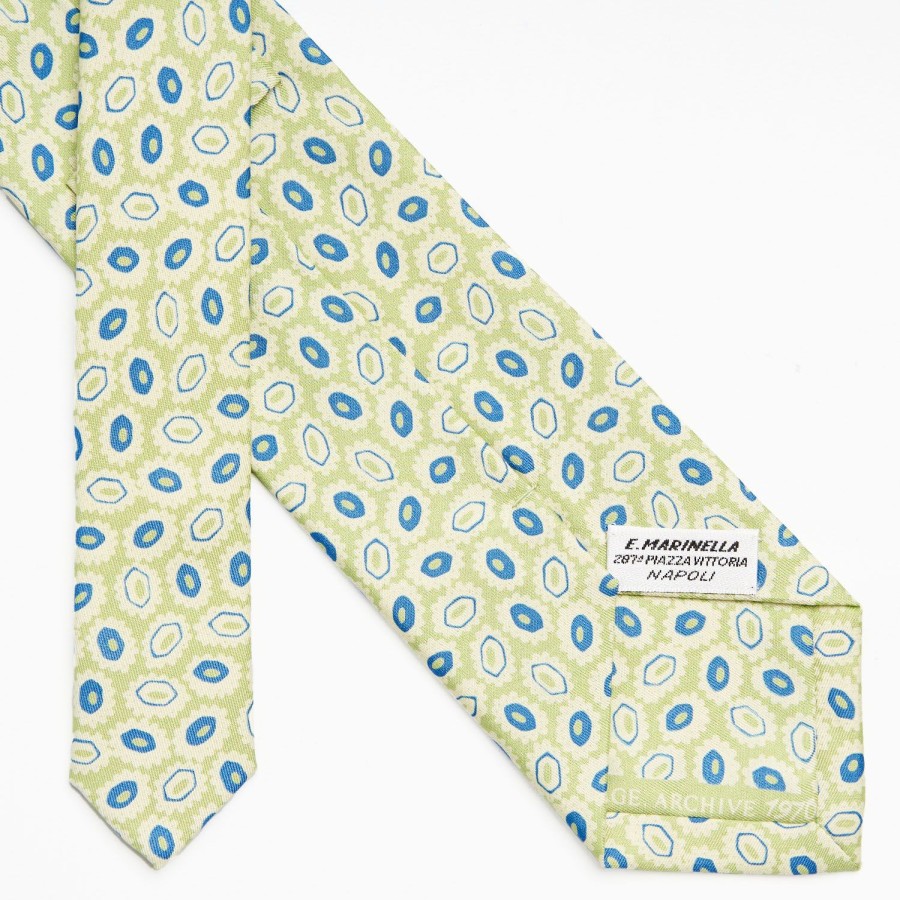 Clearance E.Marinella Light Green Archivio Collection Silk Tie 1970_1_04