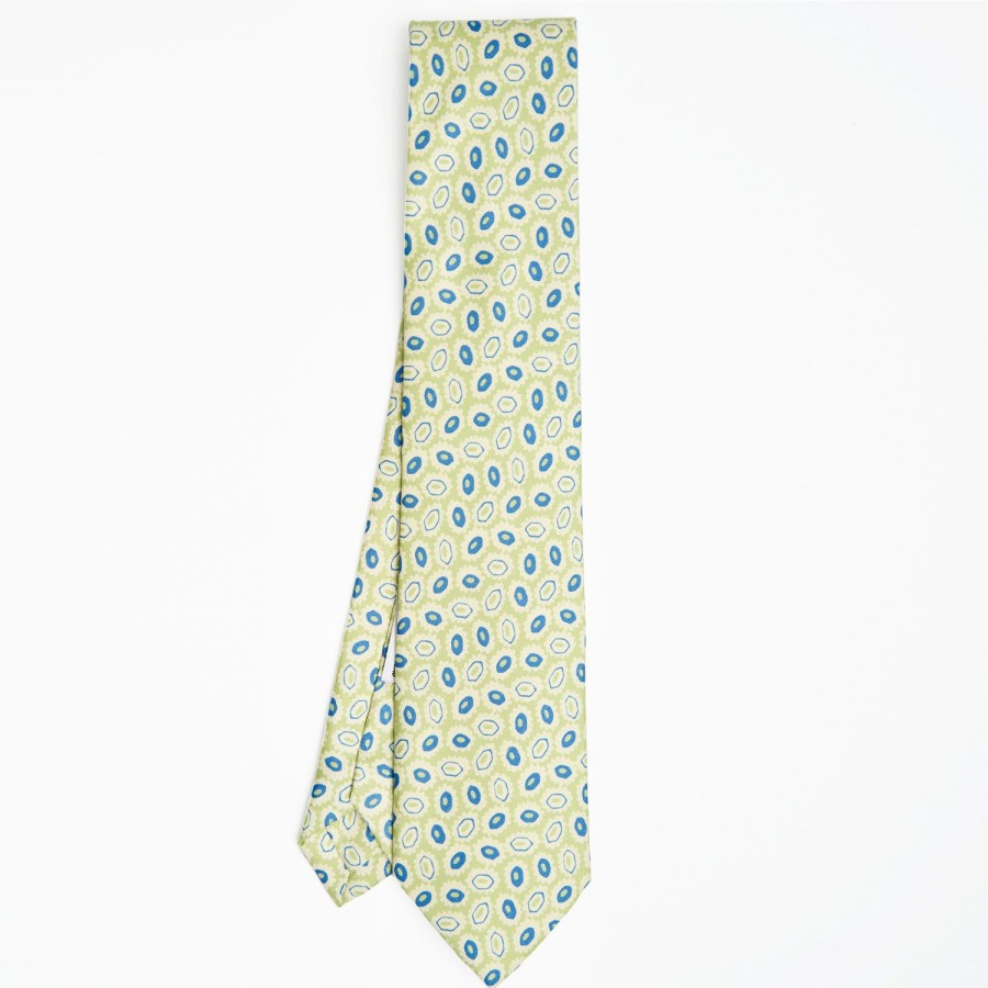 Clearance E.Marinella Light Green Archivio Collection Silk Tie 1970_1_04