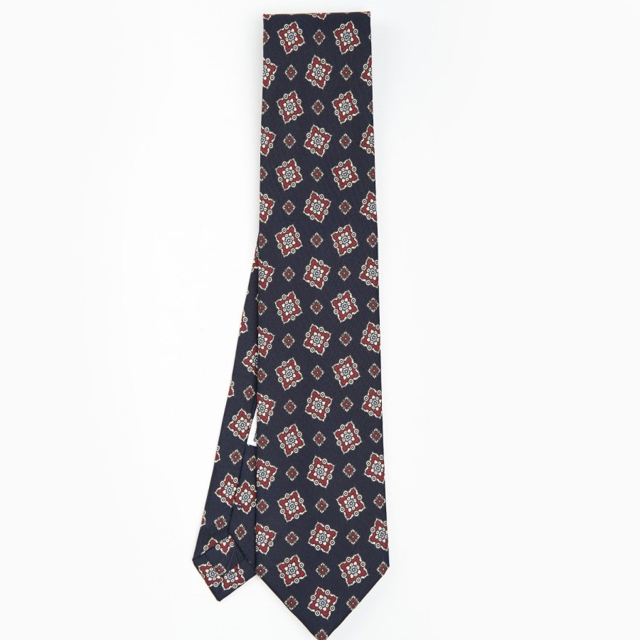 Clearance E.Marinella Dark Blue Archivio Collection Silk Tie 1984-02