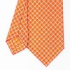 Wholesale E.Marinella Orange Sartorial 7 Cm Silk Tie - Small Flower Pattern