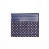 Best E.Marinella Dark Blue Silk And Leather Credit Card Holder - 5 Compartments