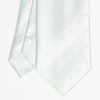 New E.Marinella Light Green Cerimonial Silk Satin Tie Polka Dot Pattern